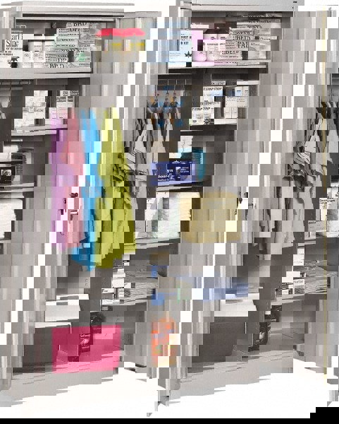 6 Shelf Combination Storage Cabinet